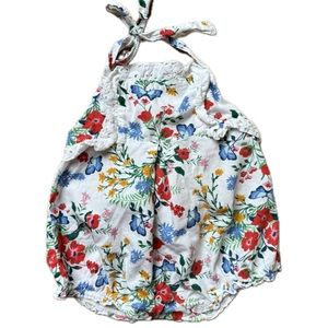 Baby Essentials Bubble Romper White Blue Red lace ruffles Size 18M